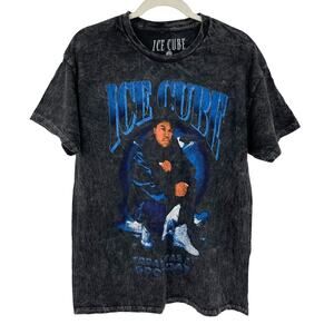 Officially Licensed Ice Cube Today Was A Good Day T-Shirt Black Acid Wash Large